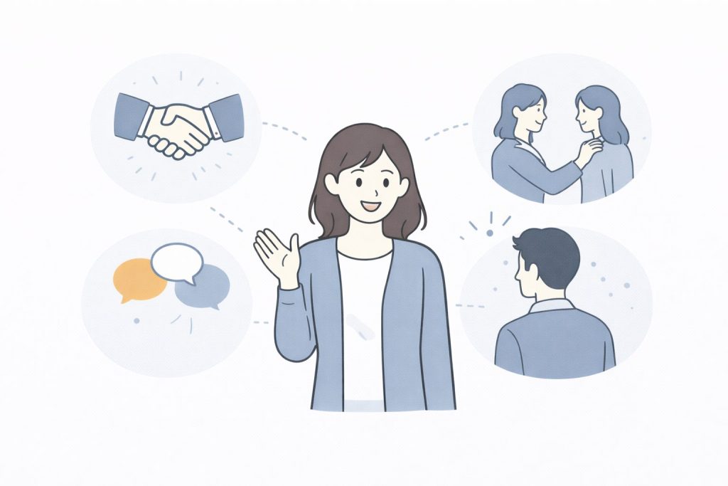 誰とでも話せる・仲良くなれる女性