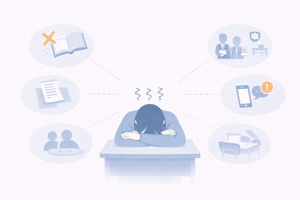 学校に疲れた高校生に多い心理状態