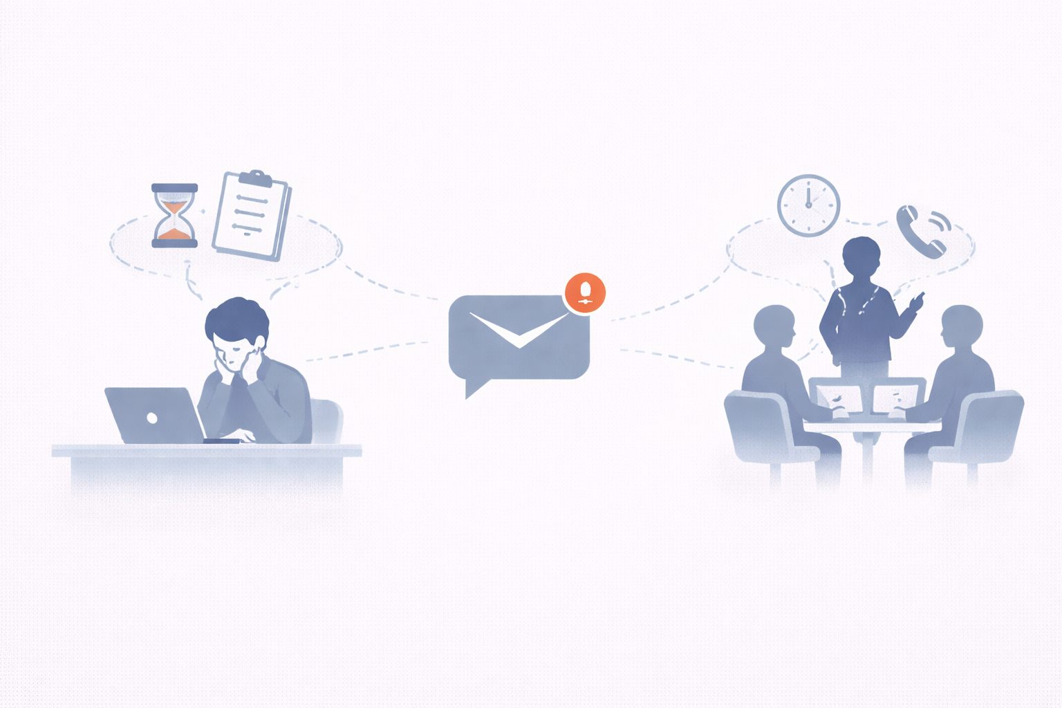 職場でチャット未読スルーあるあるが起きる場面