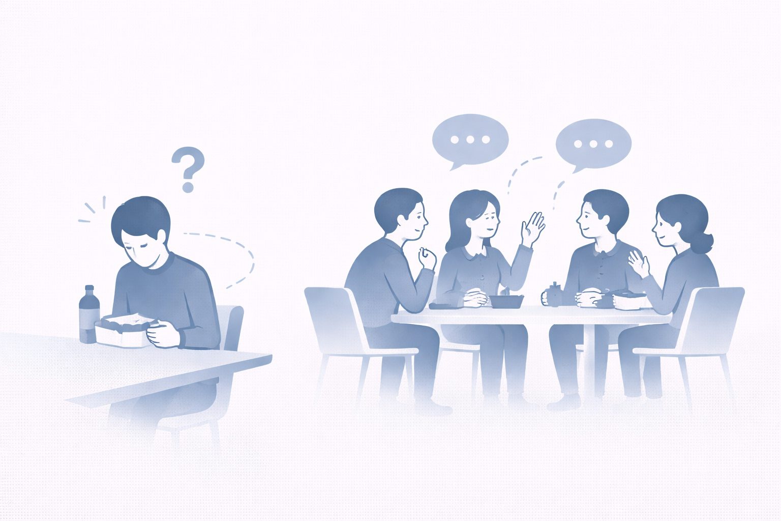 職場のランチタイムで会話ネタないあるあるに共感する瞬間