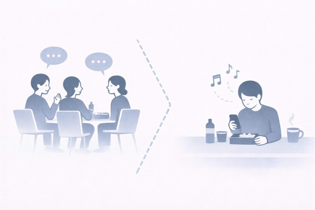 お昼は一人になりたい本音