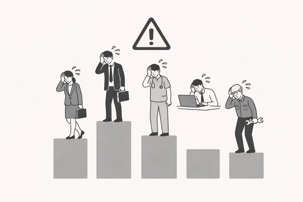 日本でしんどい職業トップ5の共通点